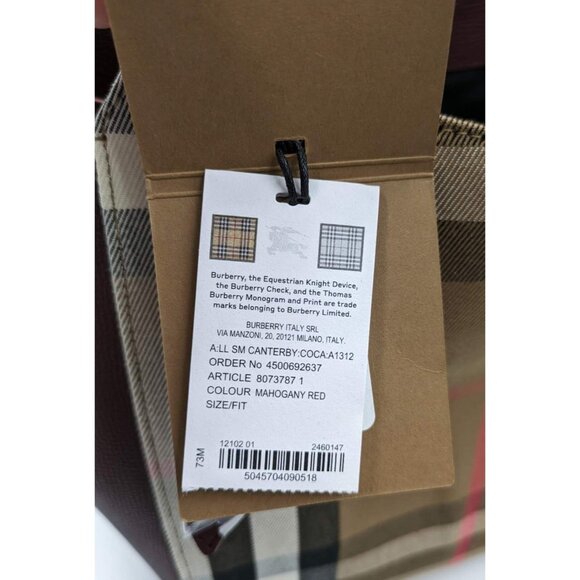 Burberry Small Canterbury Leather House Check Canvas Shoulder Tote Bag M… - Picture 14 of 16